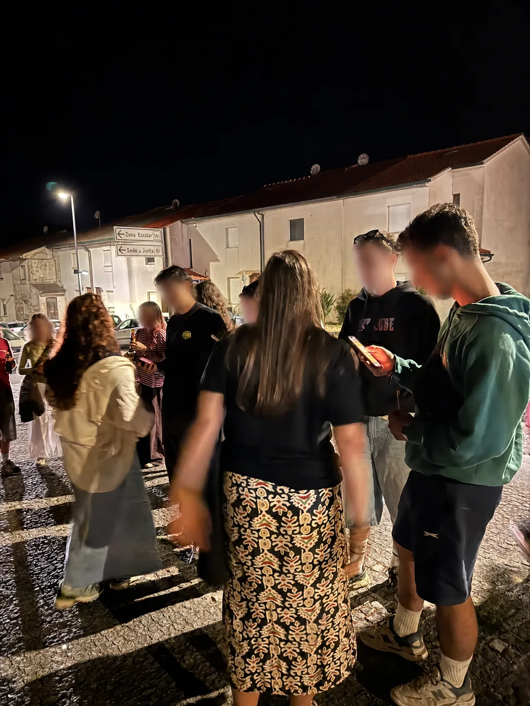 People joining the BananaSplit nighttime campaign with blurred faces