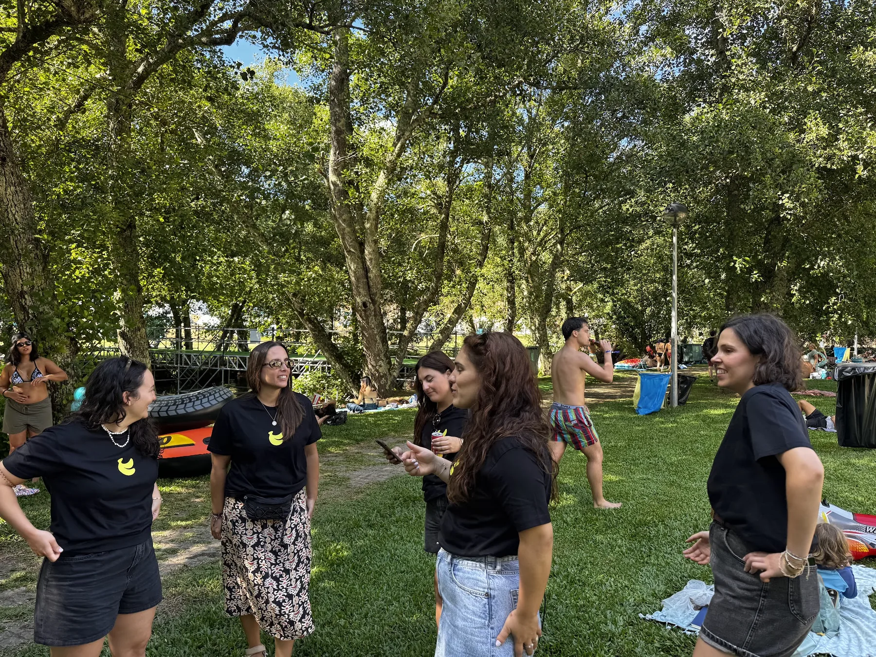 BananaSplit team gathered by the river in Paredes de Coura