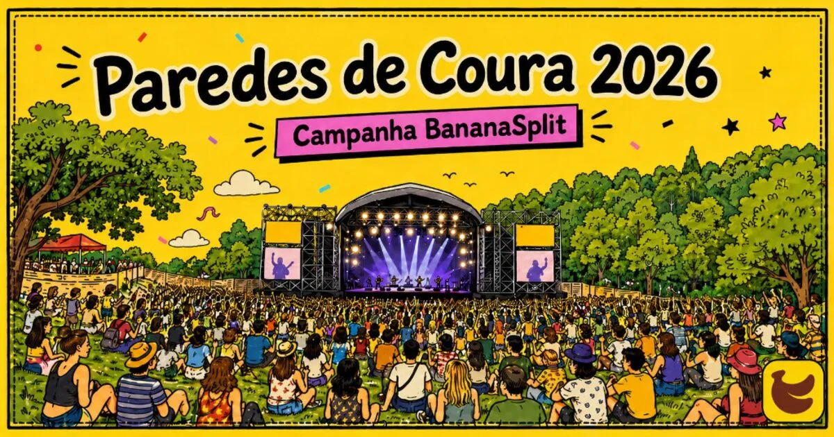 Illustration of the BananaSplit campaign in Paredes de Coura 2026
