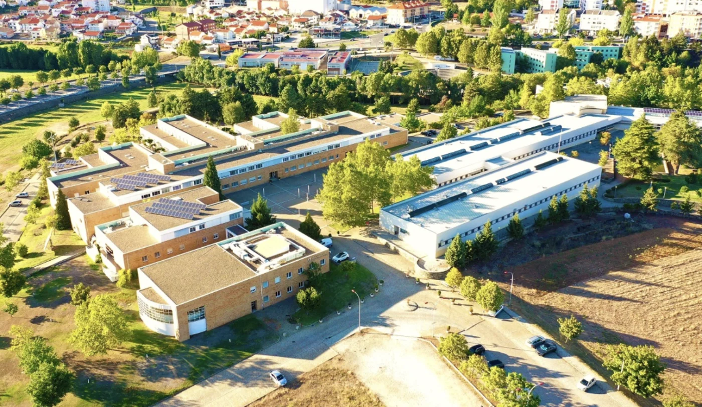 Vista aérea do campus de Santa Apolónia da UPB, em Bragança